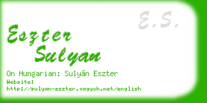 eszter sulyan business card